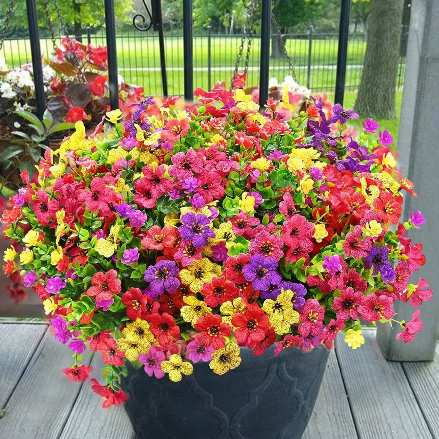 20/8/4/1 Pc Artificial Flowers For Outdoors, Wedding Decorations,UV Resistant Artificial Outdoor Flowers, Realistic Fake Outdoor Flowers Plant Faux Flowers For Outdoor Planters Front Porch Patio Window Box