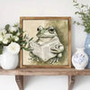 Item: [Wall Decor] 1 Piece Wooden Sign, 8x8inch Funny Frog Reading Newspaper Art Print, Wooden Framed Wall Decoration, Suitable For Living Room Home Decor, Rustic Farmhouse Style Framed Wall Decor, Suitable For Kitchen, Bathroom, And Living Room