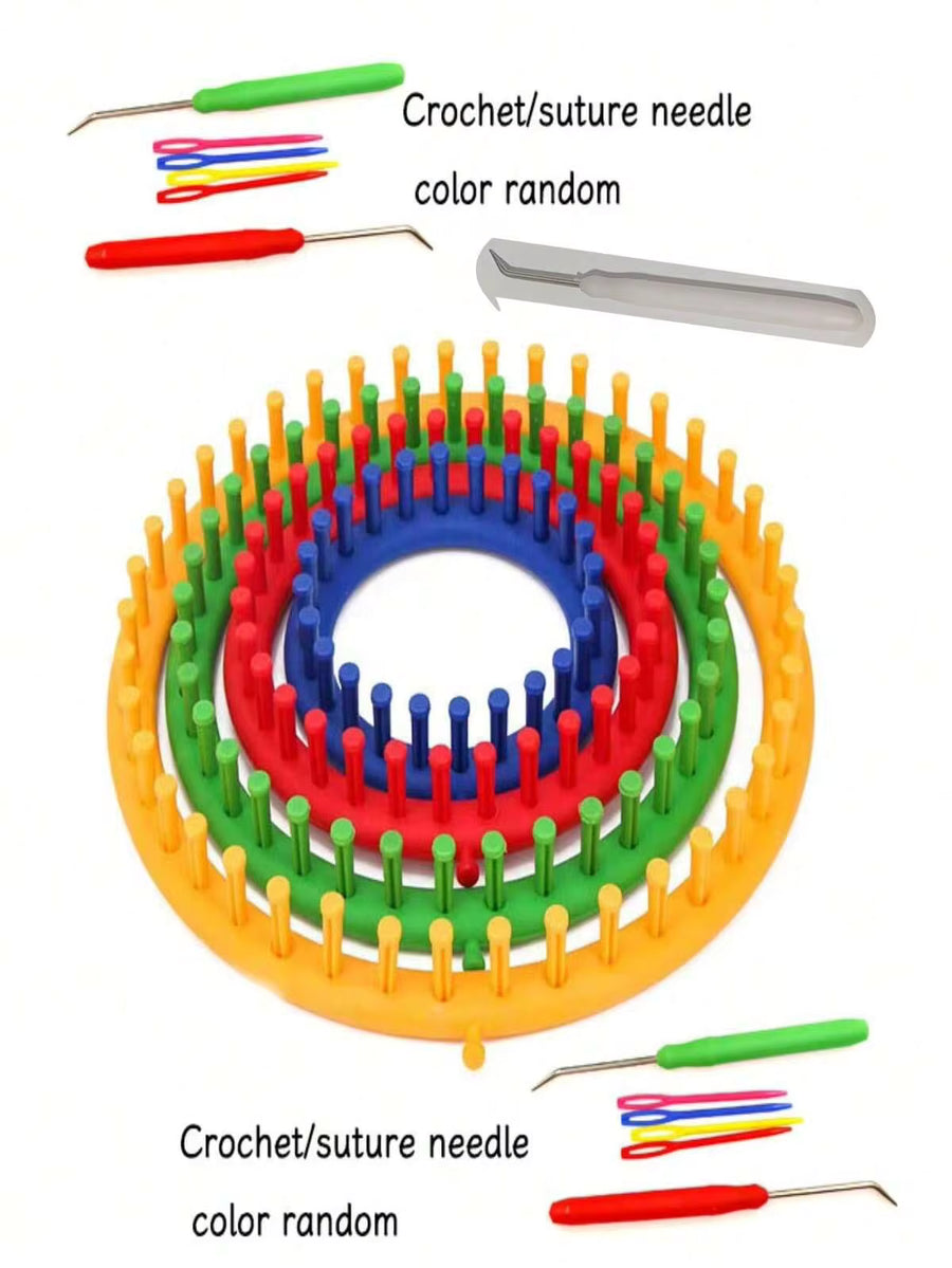 1/2/4pcs Round Knitting Looms Scarf Hat Knitting Maker Tool Set For Handmade DIY Knitting Sweater (Random Color Accessories)